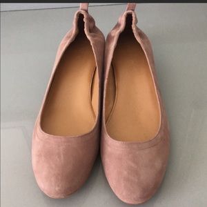 J.Crew Anya pink suede block heel